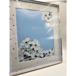 Swing Design Celia 8x10 Picture Frame Rhinestone Glass Silver Decorative Frame